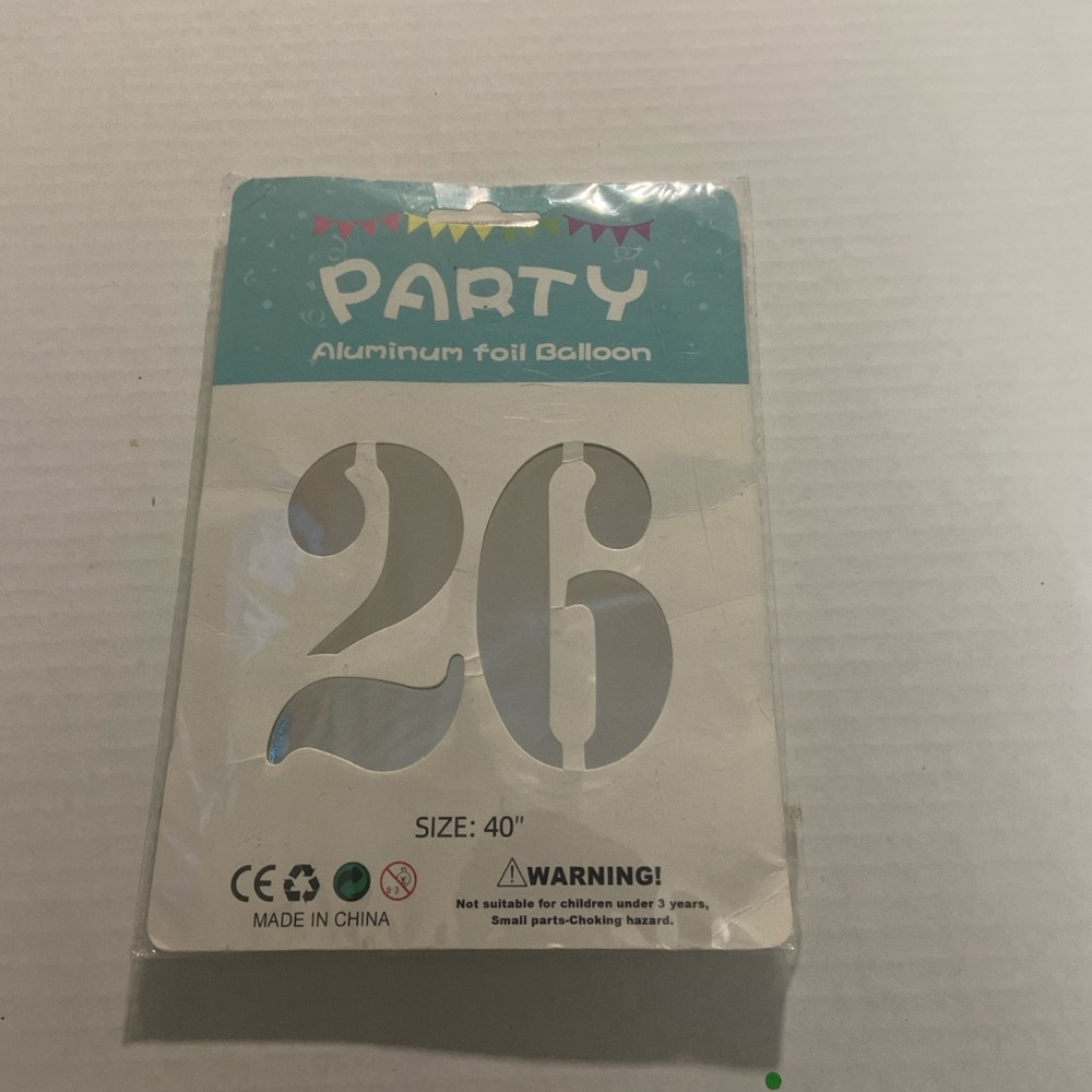 Foil 40 inch number 26 balloon….new!!